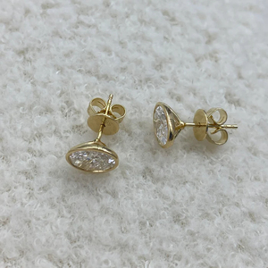 Fine Lab Created Diamond Earring Collection 18k Gold Settings Luxury Wedding Party Jewelry IGI Certified Round Cut <b>Stones</b> - Product Image 4
