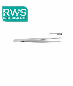 Pinzas de Disección Adlerkreutz Profesionales RWS Instruments, 2 x 3 Dientes, Acero Inoxidable, 20.5 cm, Certificación CE Clase II ISO13485 - Product Image 2