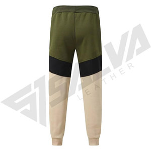 Sudadera con Capucha para Hombre, Diseño Color Block, Tejida, Informal, para Otoño, en Beige, Negro y Verde Oliva - Product Image 4