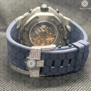 Reloj de Lujo Charm Jewells con Caja de Acero Inoxidable, Bisel Cuadrado con Diamantes, Movimiento Mecánico, Esfera de 40 mm, Cronógrafo Analógico - Product Image 4