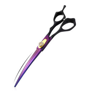 Tijeras Profesionales Curvas de Acero Inoxidable Alemán para Peluquería Canina 2026 con Tornillo Ajustable y Apoyo Fijo para Dedos para Corte de Pelo - Product Image 2