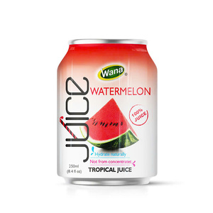 Producto superior, bebida de jugo de sandía de 250ml en lata estándar, exportador de refrescos de etiqueta privada OEM ODM, bebida Wana con MOQ bajo - Product Image 1