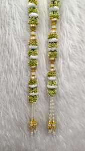 Guirnalda Colgante de Flores Artificiales de Peonía y Jazmín con Borlas de Perlas para Decoración de Bodas, Templos, Pooja y Entrada del Hogar - Product Image 3