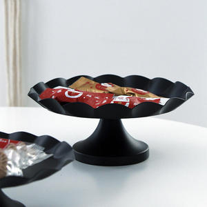 Elegant Floral Edge Gold <b>Cake</b> <b>Stand</b> Metal Dessert Serving Pedestal for Wedding Reception Birthday Celebration and Event Decor - Product Image 3