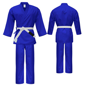 Uniforme de Judo Azul para Hombre, 100% Algodón, Transpirable, Corte Regular, Ropa de Artes Marciales para Adultos - Product Image 4