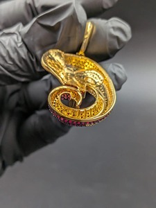 Pendentif Éléphant en Argent 925 avec Moissanite, Rubis et Diamants Micro-Pavés, Charme Religieux Hindou, Cadeau Unisexe - Product Image 6