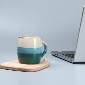 18 oz grande tazza di caffè in ceramica bocca rotonda grande tazza da tè lavastoviglie e microonde per uso ufficio e casa - Product Image 5