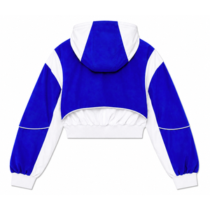 Zeta Phi Beta Sorority Nylon Windbreaker <b>Set</b> ZPB Blue And white Women's Athletic Loose Fit Track Suit Color-Block Joggers <b>Set</b> - Product Image 3