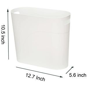3.2 Gallon Slim Plastic Trash Can for Home Kitchen Bathroom Bedroom <b>Small</b> Wastebasket with Bin Handle Storage Bins & <b>Boxes</b> - Product Image 3