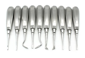 Instrumentos Quirúrgicos BAFA, Juego de Elevadores Dentales Manuales de Acero Inoxidable, Extractor de Raíces Curvo y Recto, Herramientas de Cirugía Oral Ergonómicas - Product Image 3