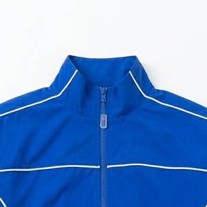 New Sales Custom Printed Logo Blue With White Lining Men's Nylon <b>Wind</b> <b>Breaker</b> Trousers Sets Breathable Outwear Streetwear Jacket - Product Image 6