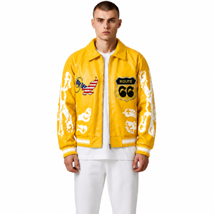 COLD SPIRIT IMPEX Blouson en cuir PU haut de gamme, Nouveaux designs personnalisés, Respirant, Séchage rapide, Col montant, Décontracté, Collection Automne, Meilleures ventes - Product Image 4