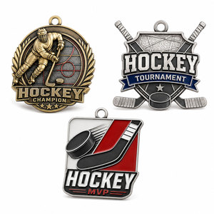 Médailles de hockey personnalisées en émail et imprimées UV |   Relief 3D en alliage de zinc |   Usine au Vietnam, OEM, faible MOQ pour les tournois - Product Image 3