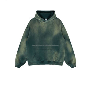 2023 <b>Vintage</b> Style Men's Heavyweight 350 Gsm <b>Sweatshirt</b> High Quality Stone Acid Wash Oversized Hoodie for Winter - Product Image 2