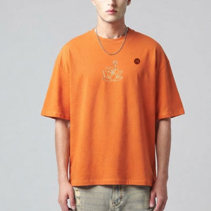 Camiseta de Hombre de Corte Cuadrado, Tejido Grueso y Resistente, Estilo Casual Urbano, Algodón Premium, Ajuste Amplio - Product Image 1