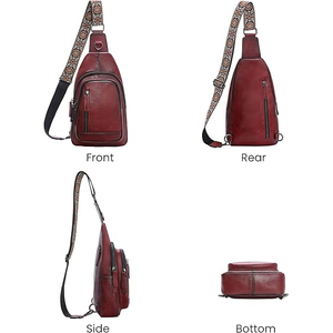 Nueva Mochila Bandolera Deportiva de Moda Ecológica, Impermeable, Personalizable, Unisex, para Viajes y Actividades al Aire Libre, de Cuero - Product Image 6