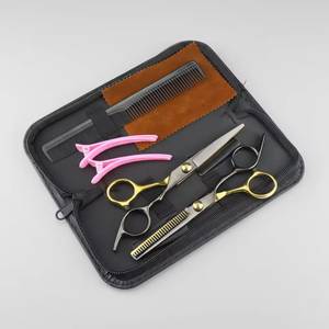 Ensemble de ciseaux de coiffure professionnels avec peignes et pinces, lames en acier inoxydable, pour droitiers, pour usage en salon - Product Image 6