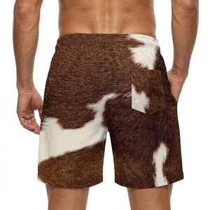 2026 Top Trending Men's Solid High Street Style <b>Cow</b> Hair Leather Shorts Breathable Quick Dry Side Pockets Premium Quality - Product Image 2