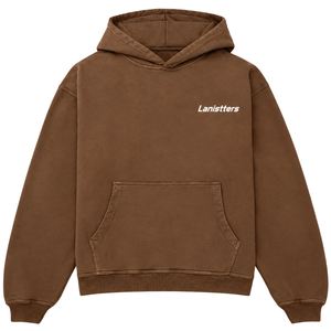 Sweat à capuche décontracté pour homme avec poche kangourou, épaules tombantes, poignets côtelés, dos uni et imprimé discret sur la poitrine – Vente en gros, Fabricant OEM - Product Image 1