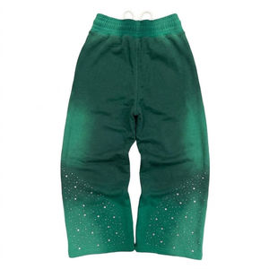 <b>Women's</b> Green Gradient <b>Harem</b> <b>Pants</b> With Sequined Dot Print Drawstring Waist Loose Fit Ankle-Length Casual Spring Wear - Product Image 2