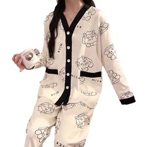 Vestido de noche de seda de hielo transpirable para mujer, decoración de encaje de manga larga, ropa de dormir de longitud media, camisones de verano para mujer - Product Image 1