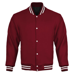 Vestes universitaires en laine sur mesure unisexes, vestes en cuir personnalisables avec manches de couleur au choix pour hommes - Product Image 4