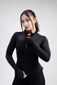 Zip-up Slim Fit Workout Athletic <b>Jacket</b> Women's Cottony-Soft 4-Way Stretch Lightweight Running Seamless Plus Size <b>Yoga</b> <b>Jacket</b> - Product Image 5
