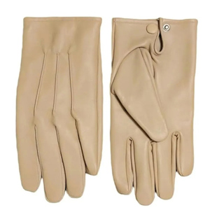 Guantes de cuero hasta la muñeca, estilo liso, sin forro, para uso diario en primavera y otoño, color gris, guantes de cuero a precio de mayoreo. - Product Image 5