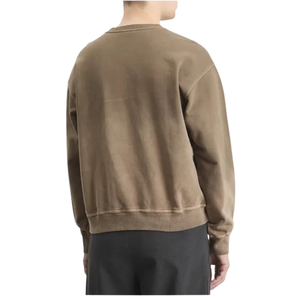 Sweat-shirt personnalisé surdimensionné à col rond, manches longues, tricoté, couleur unie, style décontracté d'automne pour hommes - Product Image 6