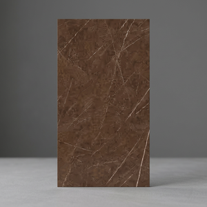 กระเบื้องปูพื้นและผนังลายหินอ่อนสีน้ำตาลเข้ม Marquina Brown ขนาด 800x1600 มม. ผิวมันเงา กันลื่น หนา 10 มม. - Product Image 2