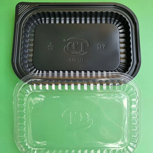 2026 Newest design High-end Vietnam Factory 1 Compartment Disposable <b>Plastic</b> <b>Food</b> <b>Container</b> with Lid Black Color Takeaway lunch - Product Image 1