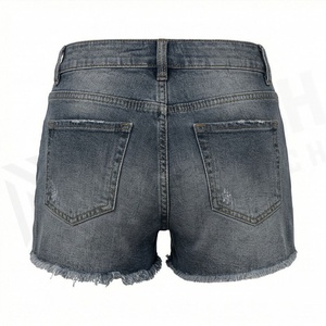 กางเกงยีนส์ขาสั้นผู้หญิงแบบเซ็กซี่ ขาดๆ เซอร์ๆ สีสันปรับแต่งได้ กระโปรงยีนส์ผ้าฝ้ายมีกระเป๋า สไตล์ลำลองสำหรับฤดูร้อน เหมาะสำหรับใส่เดินเล่นในเมือง - Product Image 2
