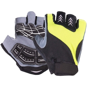 Half Finger Cycling <b>Gloves</b> Gym Outdoor Breathable Red Black PU Material Non Slip Unisex Universal Fit Pull on Style - Product Image 5