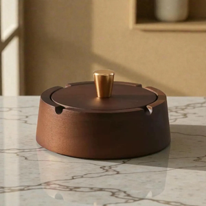 Cendrier en bois de qualité supérieure pour cigarettes |   Plateau à fumée rustique fait main |   Conception écologique - Product Image 1