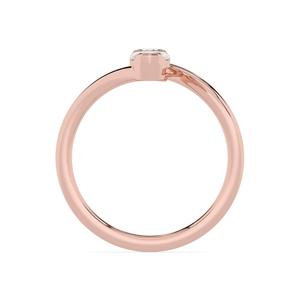 Bague en diamant de laboratoire, mode, demi-sertissage, taille étagée, ovale, pour femme, or rose, or blanc, 9K, bijou élégant et intemporel - Product Image 6