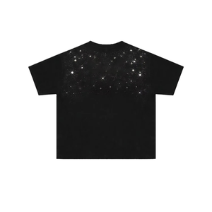 Wholesale Rhinestone Oversized Men's T-Shirts <b>Hip</b> Hop Crystal Stud Glitter Graphic Tee Custom Streetwear Y2K Supplier - Product Image 5