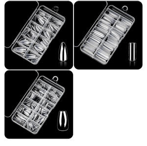 Faux Ongles en Gros 120 Pièces Personnalisables à Presser Transparent Givré Carré Ovale Amande Ballerine Ongles Artificiels - Product Image 5