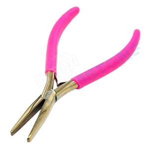 Professional GEMSTONE ENTERPRISES Stainless Steel Gold <b>Flat</b> <b>Nose</b> <b>Plier</b> for Hair Extensions-Durable & Reusable Custom Logo Option - Product Image 2
