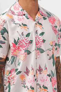 Chemise hawaïenne unie à manches courtes pour homme, col rabattu, décontractée, respirante, écologique, séchage rapide, tissu flanelle 100% - Product Image 6