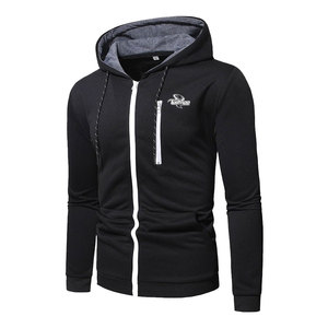 Servicio OEM al por Mayor, Sudaderas con Cremallera para Hombre, Diseño de Primera Calidad, Ligeras, de Color Sólido, 100% Algodón, Casuales de Invierno - Product Image 1