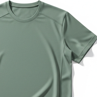 T-shirt de sport pour homme, coupe ajustée, tricoté, antibactérien, personnalisable, résistant aux odeurs, séchage rapide, respirant