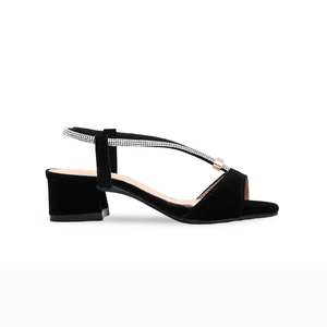 Sandalias de tacón para niña negras estilo elegante KD9762 - Product Image 3