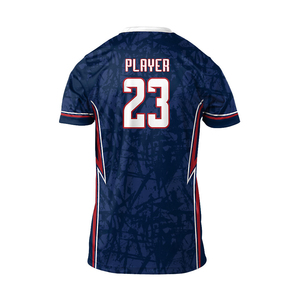 Maillot de football personnalisé pour homme, col en V, sans manches, taille élastique, numéros/noms d'équipe rouges sublimés, 100 % polyester respirant et anti-humidité - Product Image 2