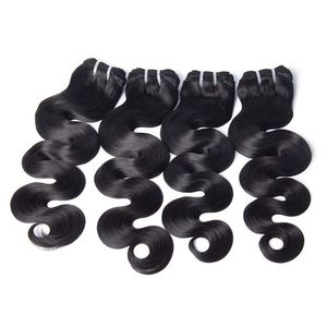 Extensiones de Cabello Humano Remy Indio con Ondas Suaves, Ondas Naturales, Color Negro Suave, 4 Paquetes - Product Image 2