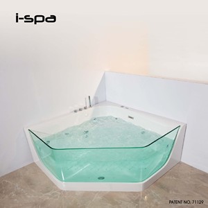 Bañera de Acrílico Moderna I-Spa Lagoon 01 con Función de Masaje Combinado, Diseño Independiente en Forma de Diamante, Montaje en Sobre, para 1 Persona - Product Image 2