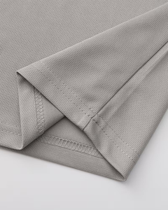 Men's Light Gray Short Sleeve for Shirt Polyester/Cotton 180g Knitted Fabric Solid Color Button Design Smart Casual Breathable - Product Image 6