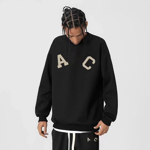 Sudaderas de Felpa de Algodón Grueso para Hombre, Estilo Oversize, con Estampado Personalizado, Ropa Urbana para Invierno, Diseño Bordado por el Fabricante - Product Image 3