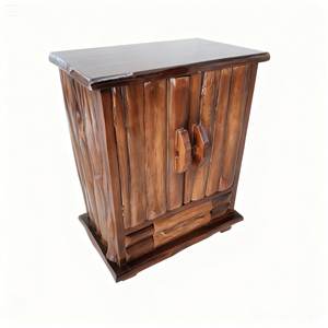 Oferta Especial: Armario Independiente de Madera 100% Original de Indonesia para Cocina, Comedor y Dormitorio, Almacenamiento Minimalista Moderno, Estilo Antiguo Natural - Product Image 1