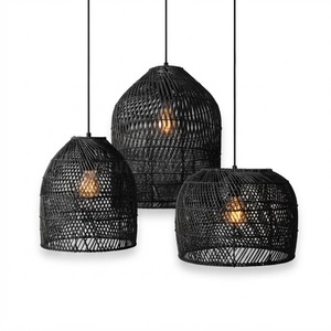 Woven Rattan <b>Lamp</b> <b>Shade</b> Natural Handmade Lampshade <b>Wicker</b> Pendant Light Cover Bohemian Hanging Ceiling Light Decor - Product Image 4