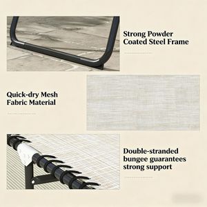 Moderne Sedie Pieghevoli in Metallo e Tessuto per Arredamento Esterno, Giardino, Parco, Patio, Hotel, Soggiorno, Campeggio, Sala da Pranzo, Tempo Libero, in Teslin - Product Image 5